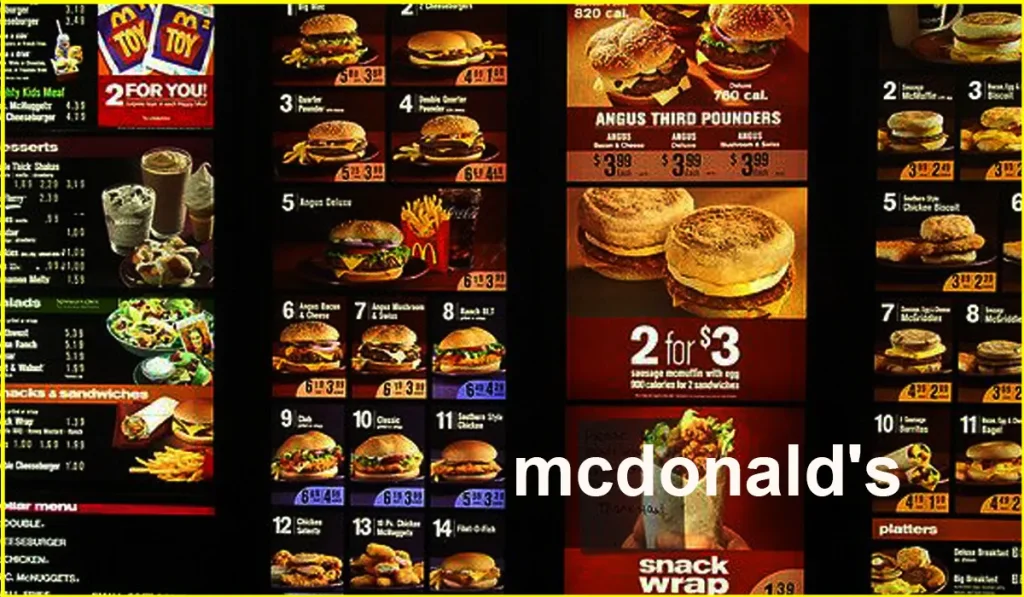Mcdonald's Global Menu Restaurant Menu
