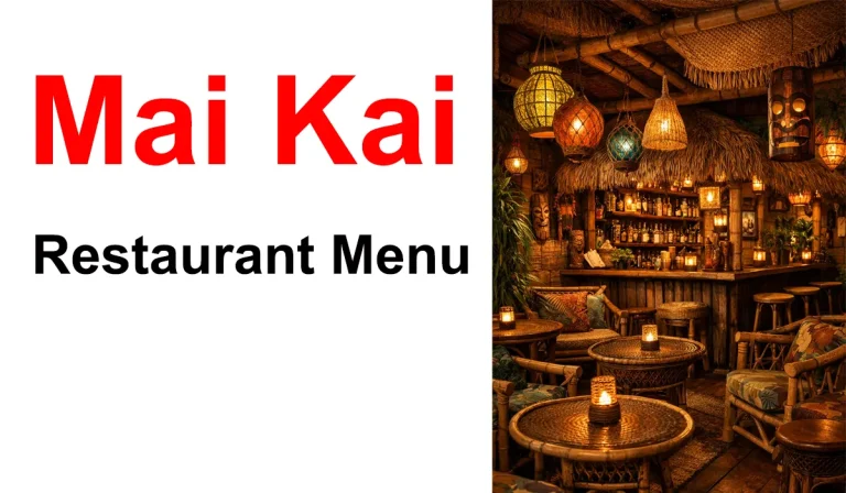Mai Kai Restaurant Menu with Prices