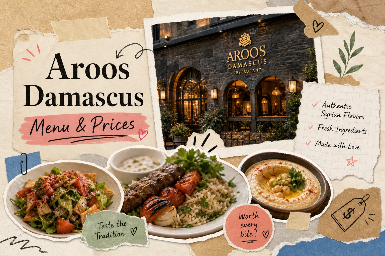 Aroos Damascus Restaurant Menu: Full Guide & Prices